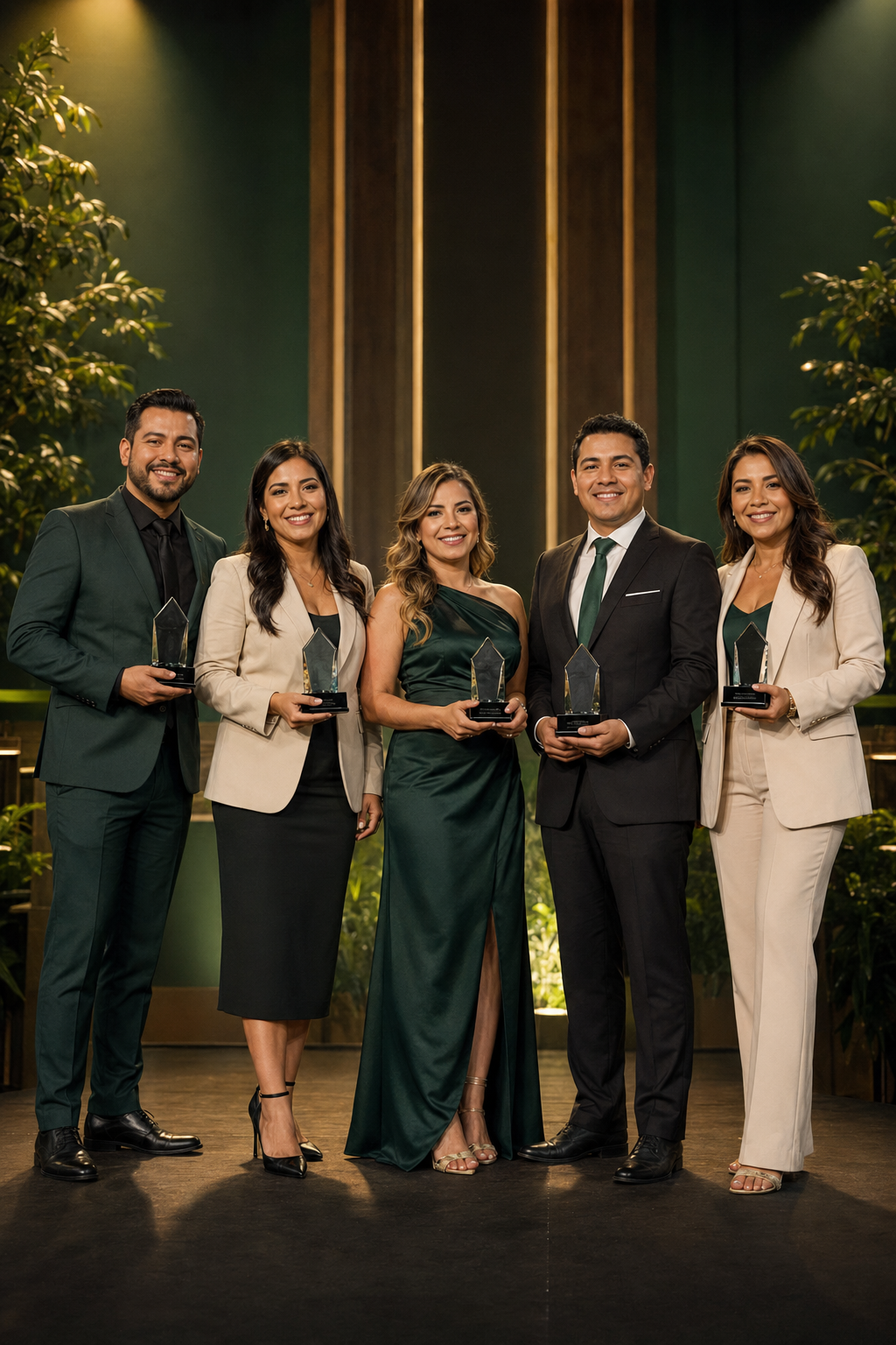 Asesor recibiendo reconocimiento de Los 5 Grandes del Mes